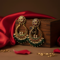 Ruby Emerald Chandbali Earrings
