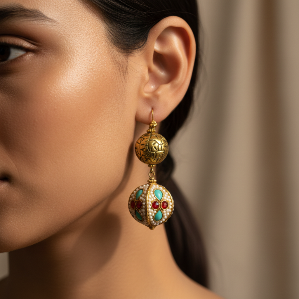 Beaded Drop Earrings