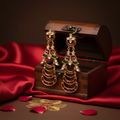 Ruby Emerald Polki Earrings