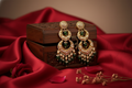 Emerald Gold Chandelier Earrings