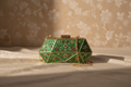 Ethnic Multi-Gemstone Embellished Gold Clutch