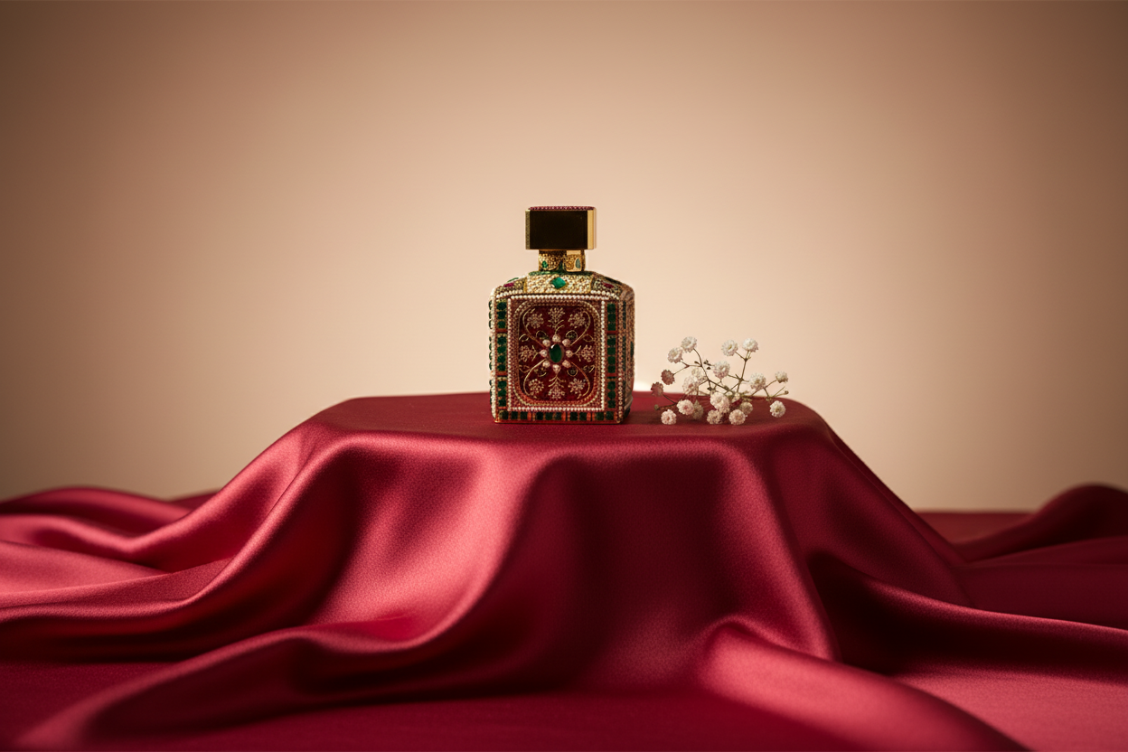 Exquisite Gemstone Attar Bottle
