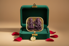 Ruby Carved Lakshmi Ganesha Idols with Diamond Gold Frame