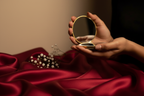 Ornate Gold Compact Mirror
