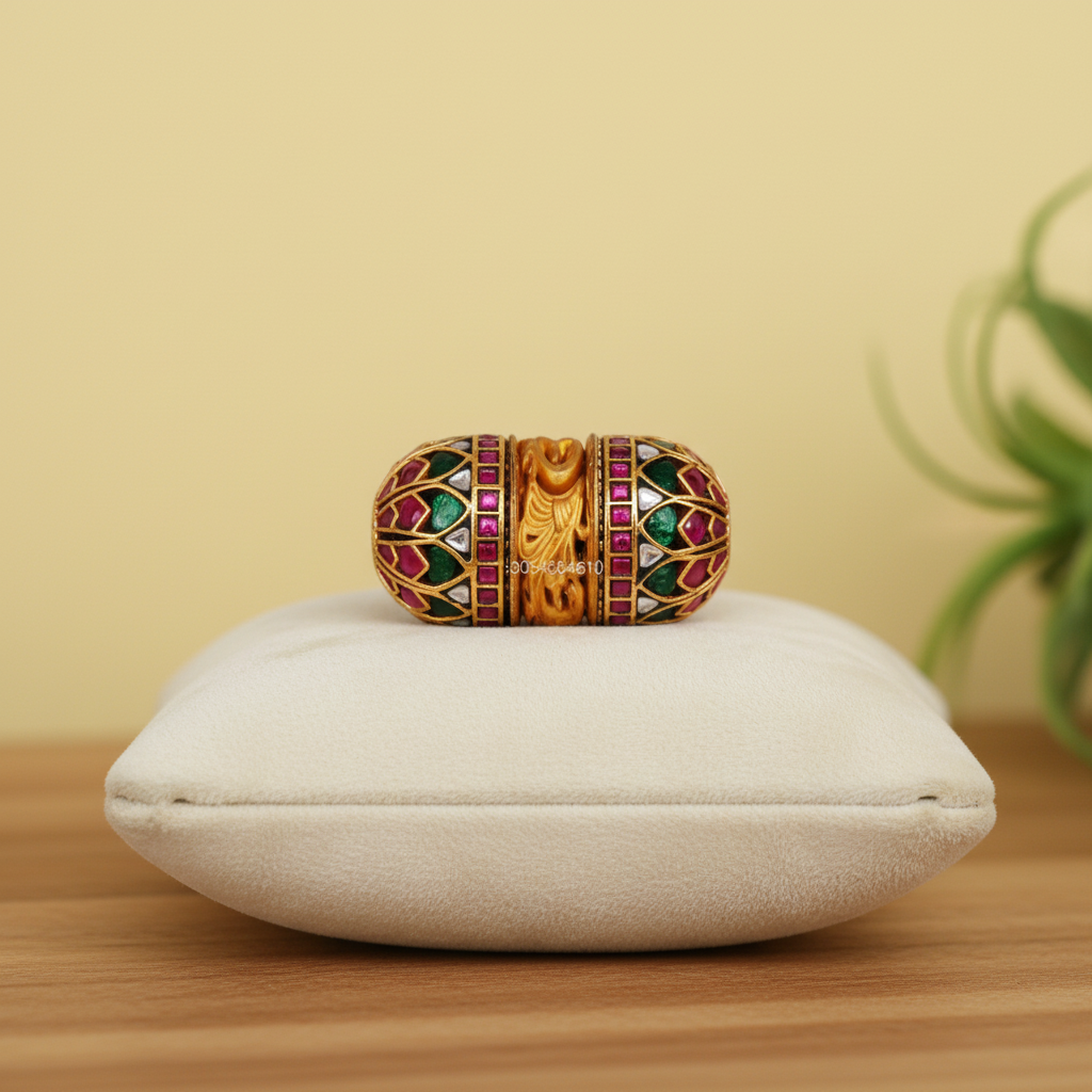 Ornate Gold Tone Bead