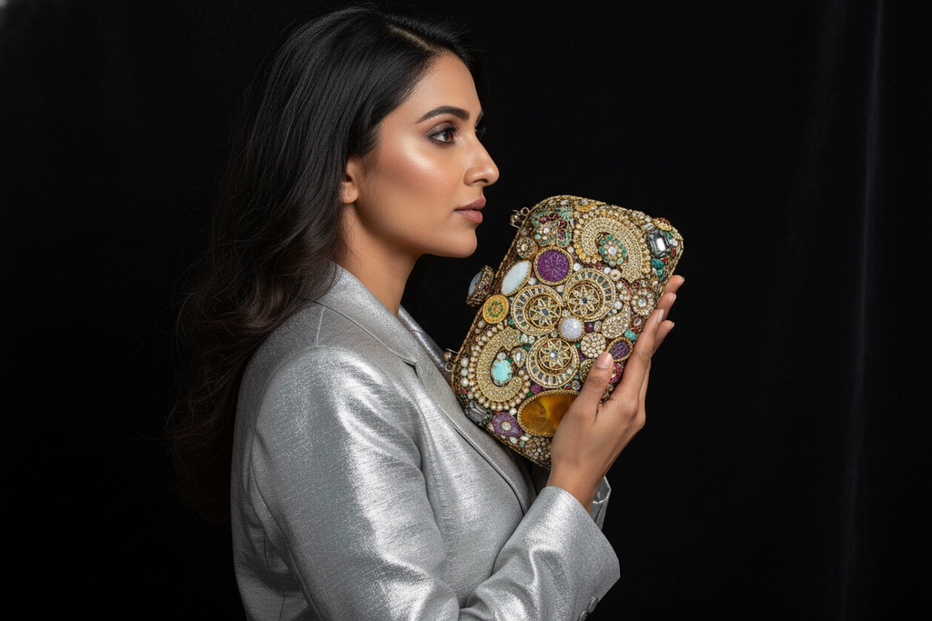 Ornate Gemstone Clutch