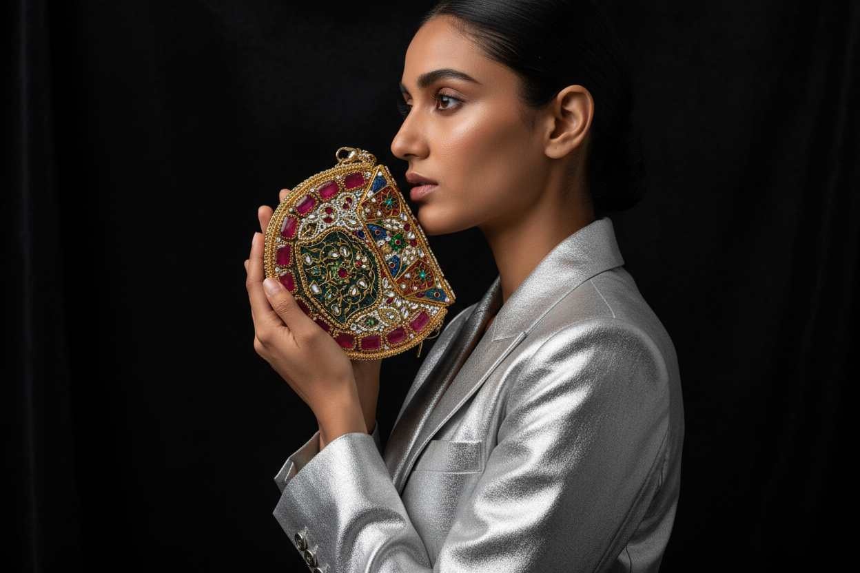Ornate Embellished Clutch Bag