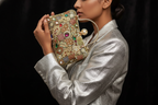 Embellished Jewel & Pearl Bridal Clutch