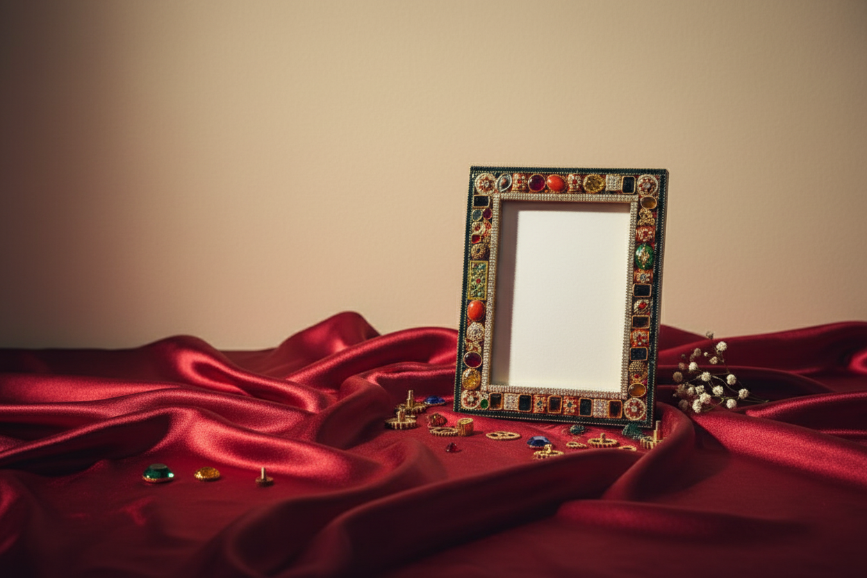 Ornate Gemstone Picture Frame