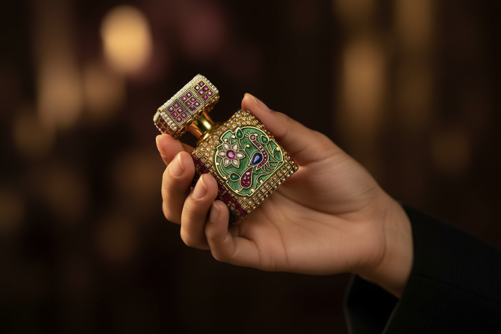 Exquisite Gemstone & Enamel Itar Bottle
