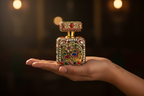 Exquisite Jeweled Indian Itar Bottle