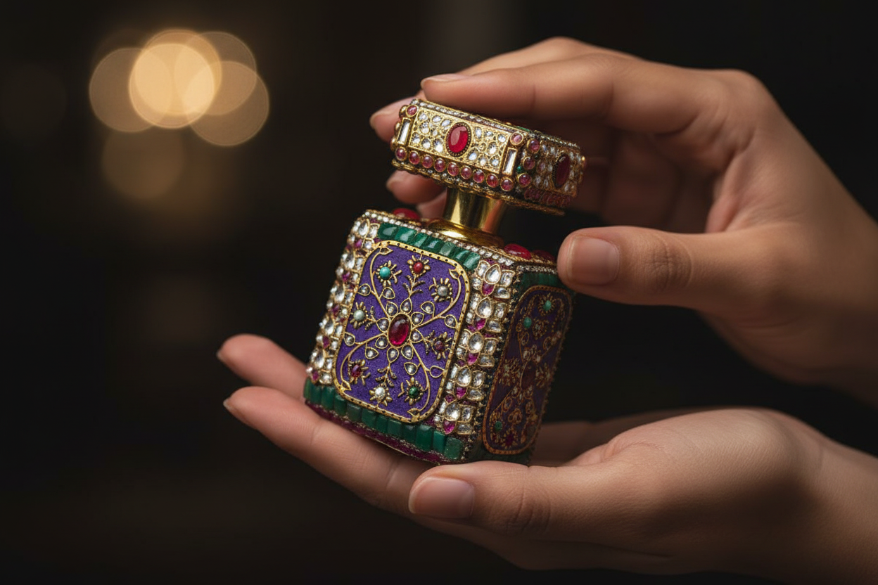 Gem-Embellished Itar Bottle