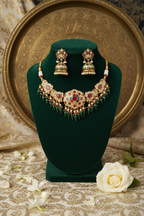 Multi-stone Gold Choker Necklace