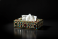 Ornate Gemstone Napkin & Tissue Box Holder