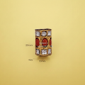 Golden Red Stone Bead