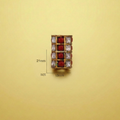 Gold-Toned Bead Red Stones