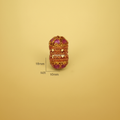 Gold Barrel Design Bead