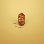 Gold Barrel Design Bead
