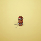Gold Red Stone Bead