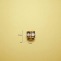 Gold Cubic Zirconia Bead