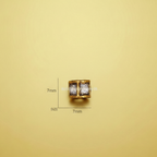 Gold Cubic Zirconia Bead