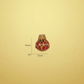 Red Gold Lantern Bead