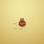 Red Gold Lantern Bead
