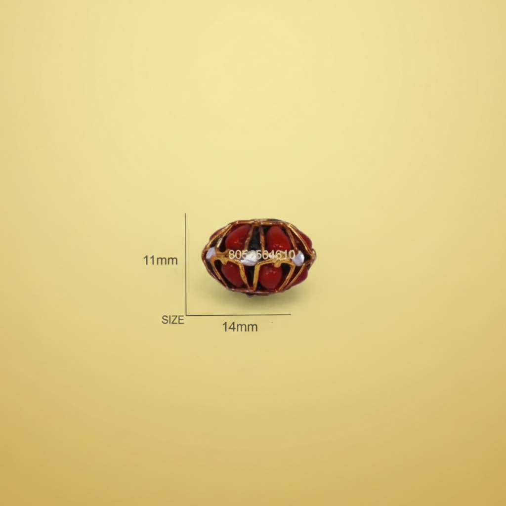 Red Gold Bead