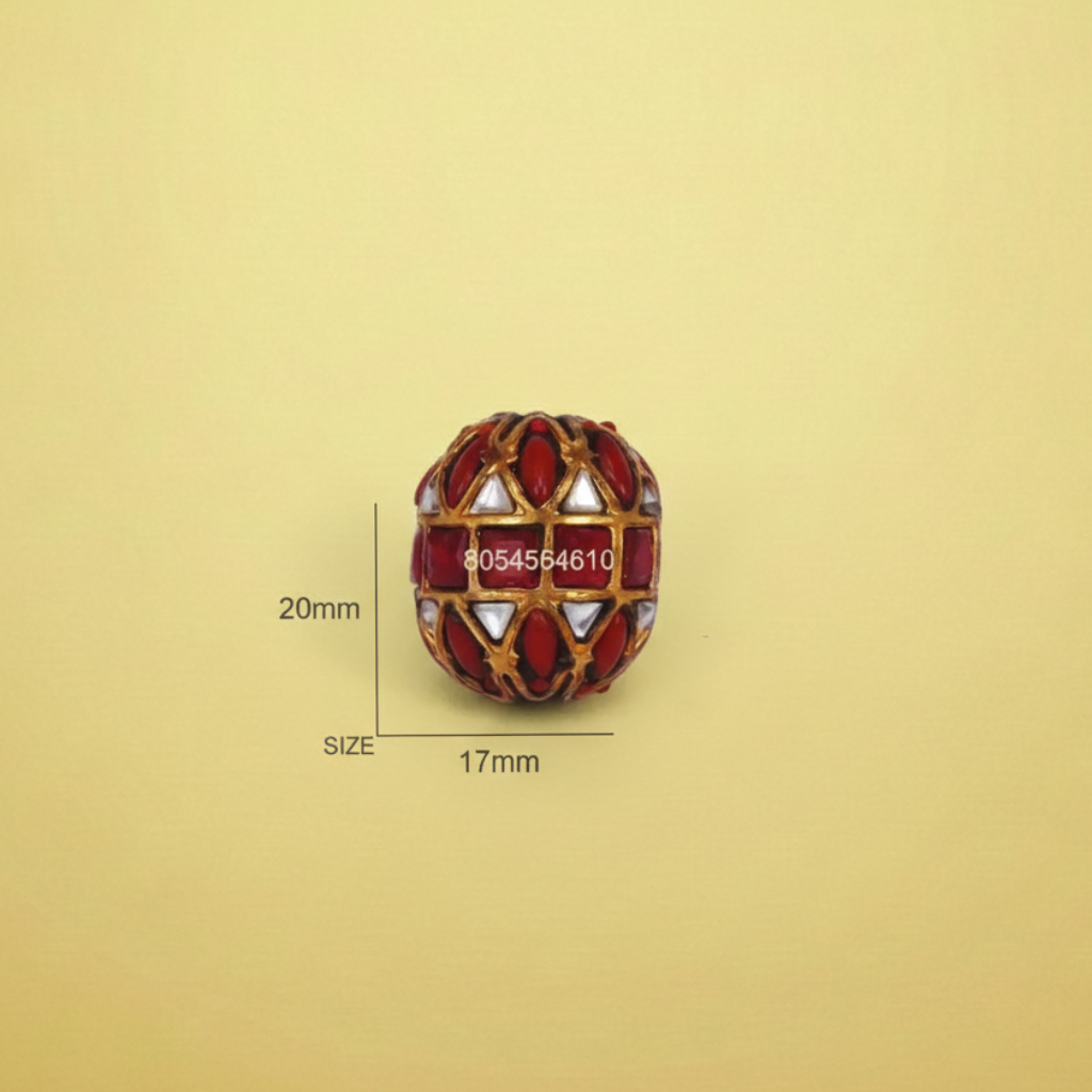 Red Golden White Bead