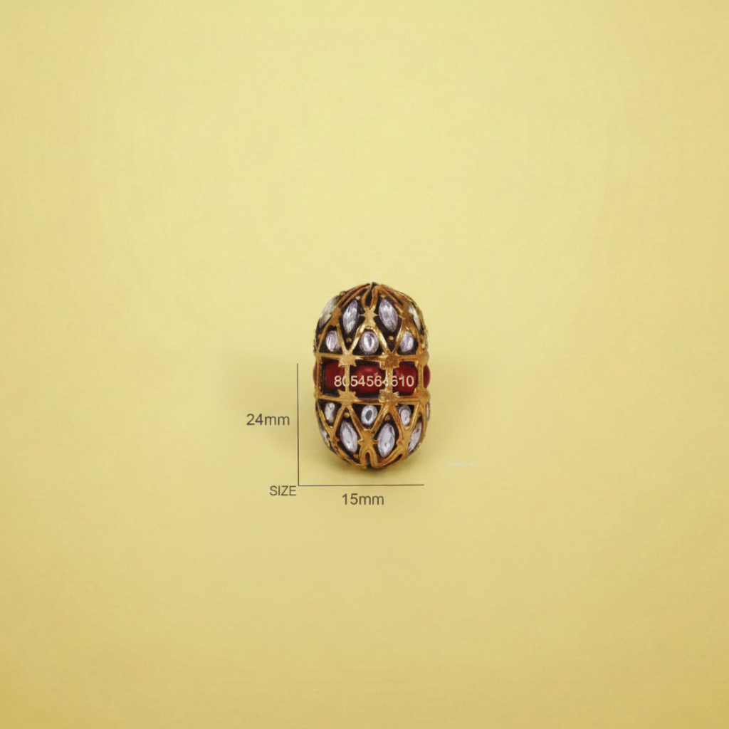 Ruby Polki Gold Bead