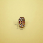 Ruby Polki Gold Bead