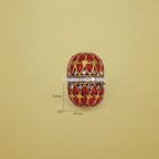 Ornate Coral Gold Bead