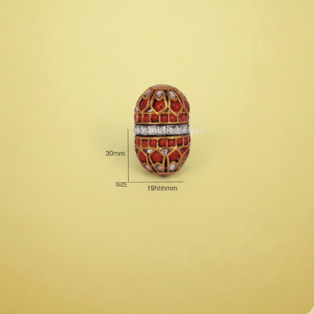 Red Coral Designer Bead