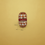 Red Gold Kundan Bead