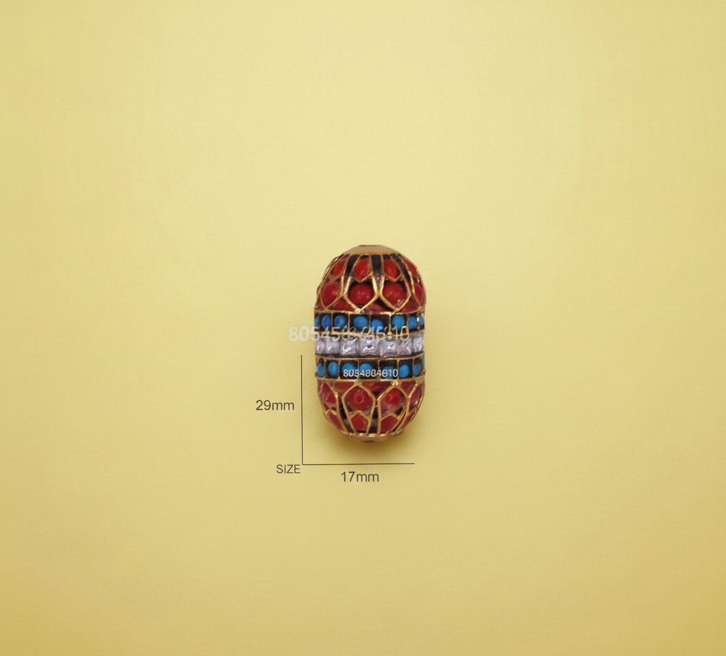 Multicolor Ornate Bead