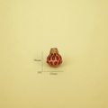 Red Gold Ornate Bead