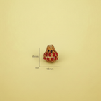 Red Gold Ornate Bead