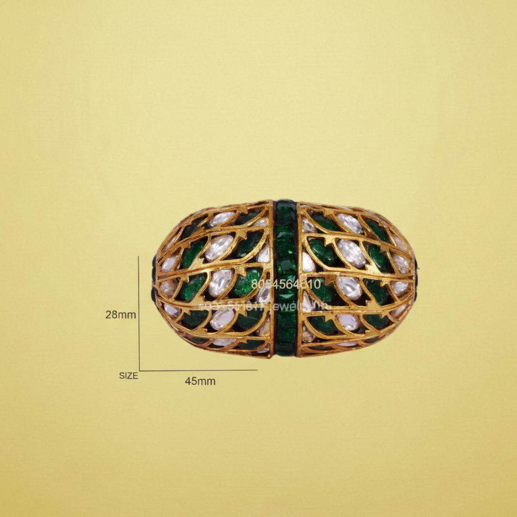 Emerald Polki Gold Bead