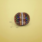 Ornate Enamel Gemstone Bead