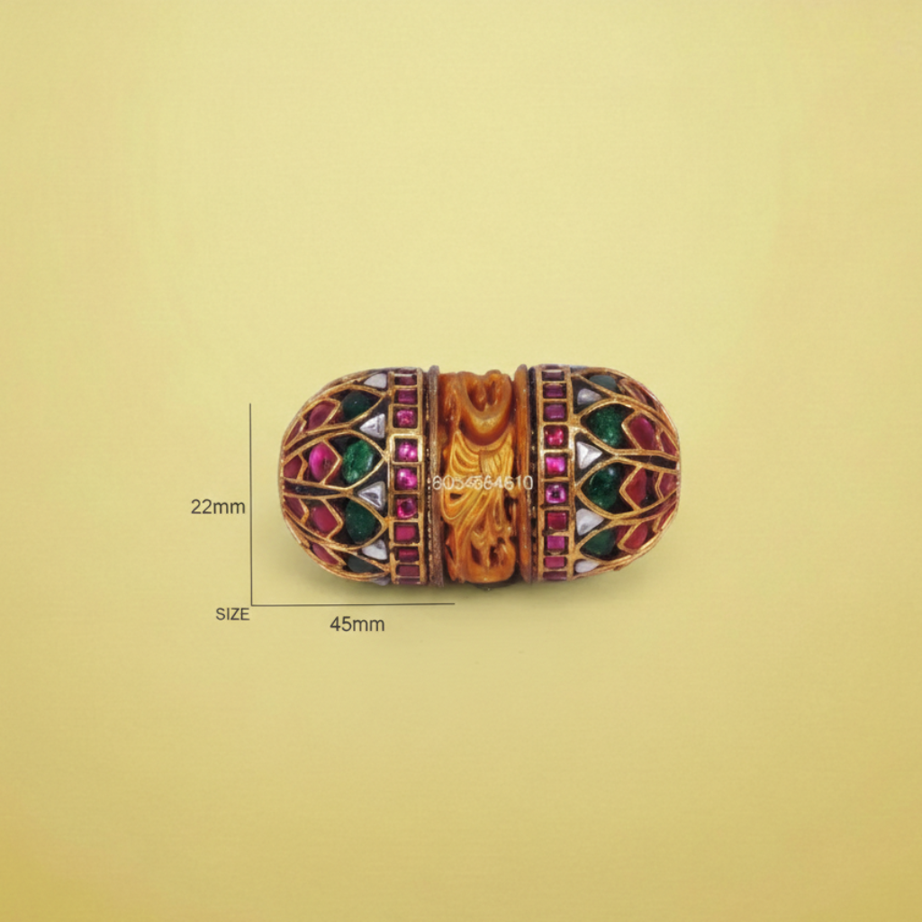 Ornate Gold Tone Bead