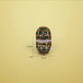 Ornate Gold Green Bead