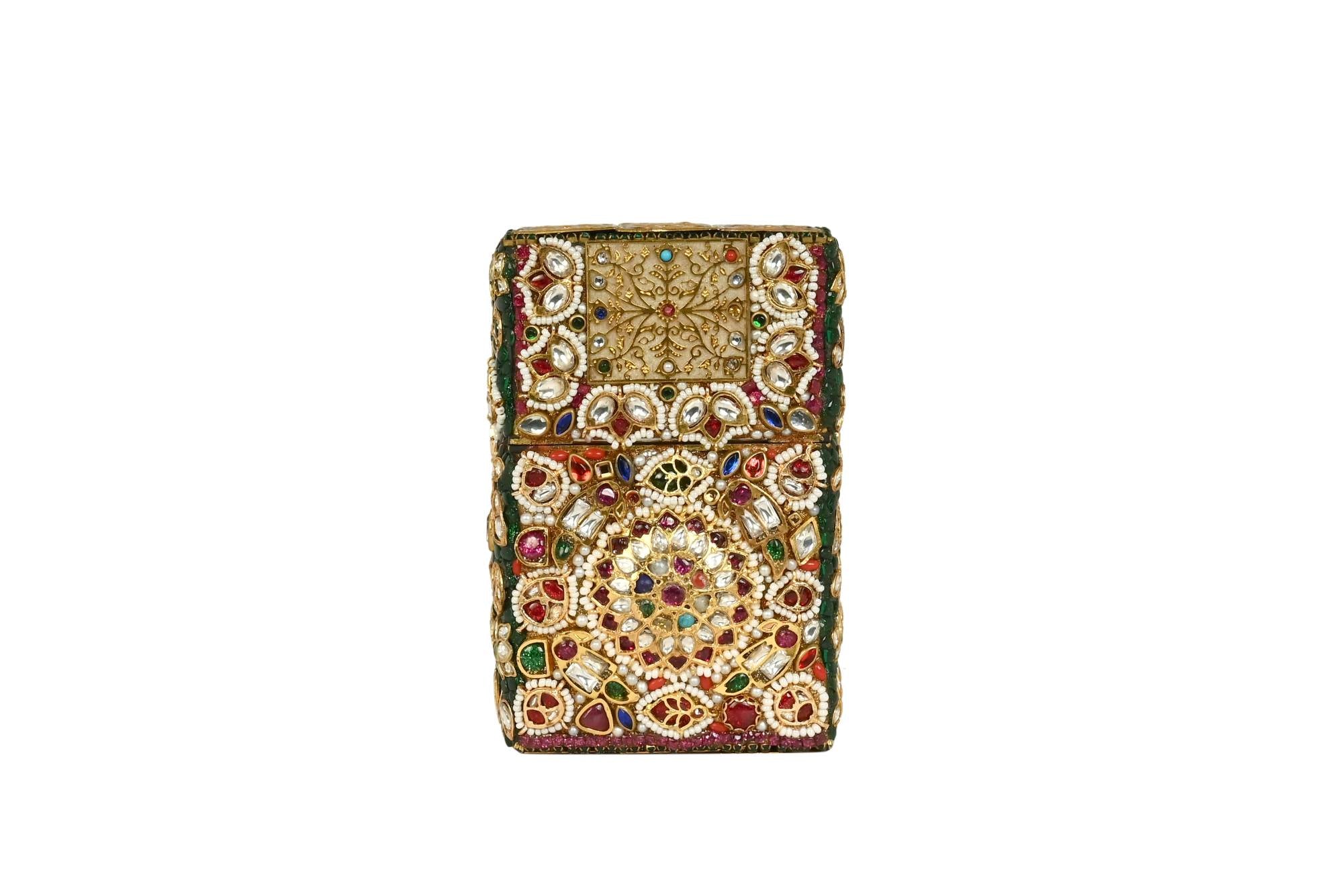 Ornate Jeweled Cigarette Box