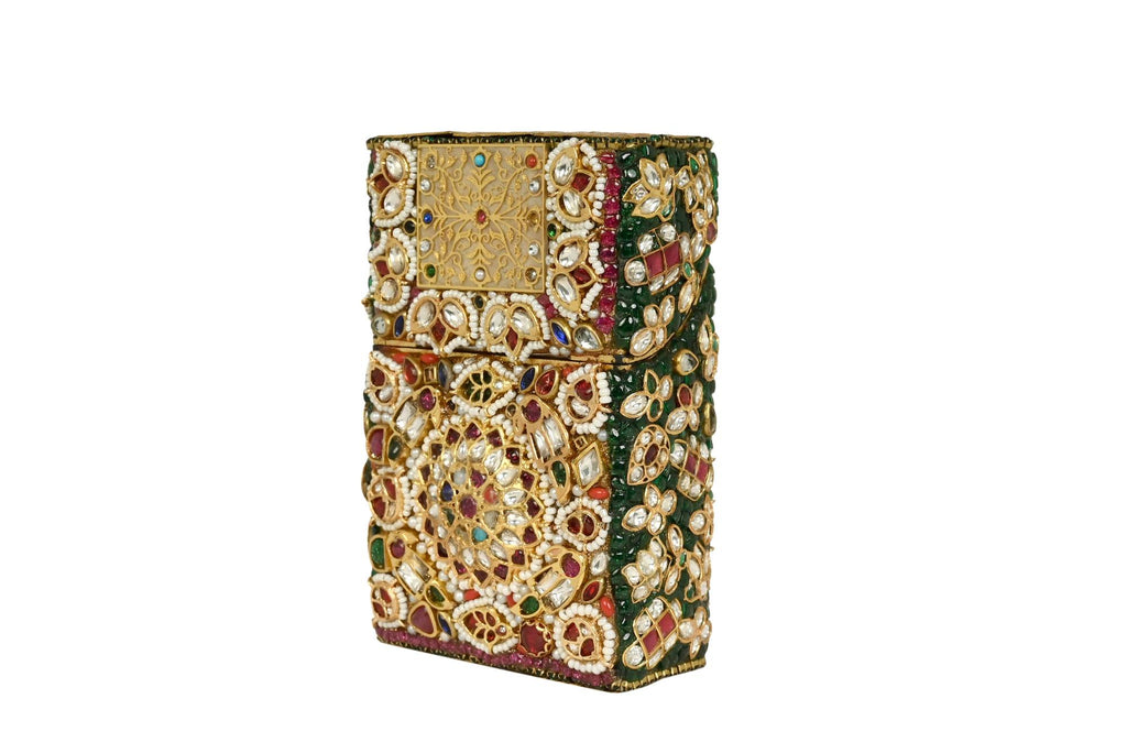 Ornate Jeweled Cigarette Box