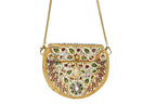 Embellished Golden Hard Case Clutch