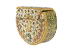 Embellished Golden Hard Case Clutch