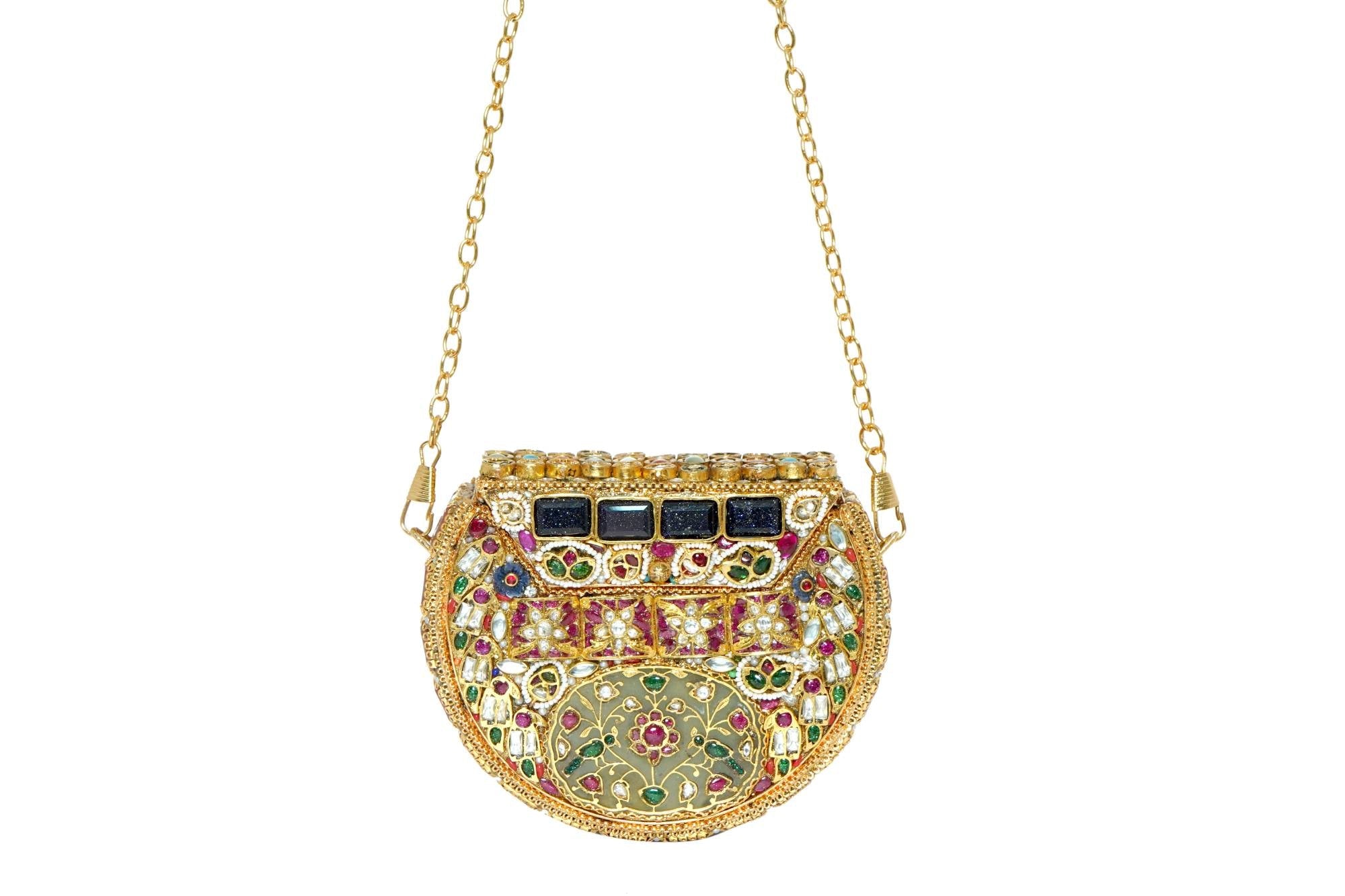 Ornate Gold & Multigemstone Clutch Bag