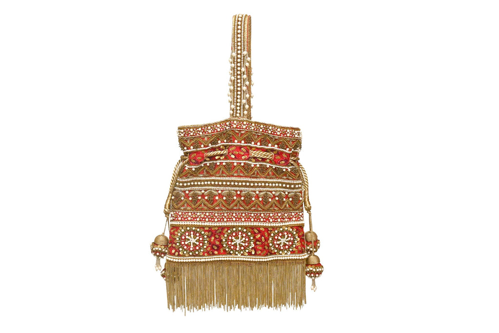 Embellished Gemstone Clutch By Fluorite