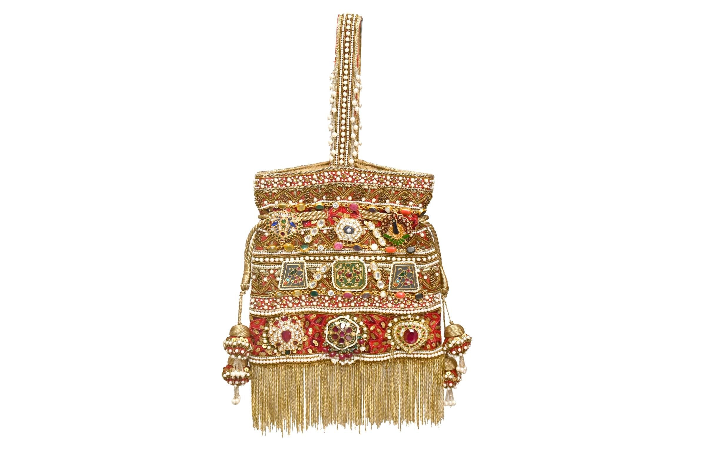 Embroidered Pearl Clutch Bag By Fluorite