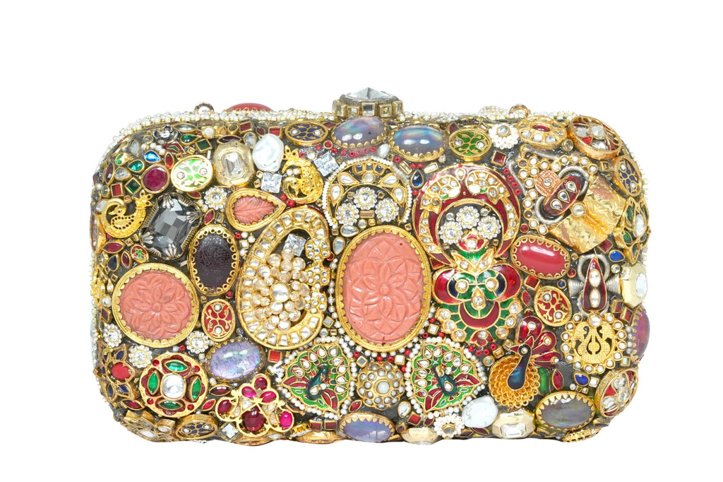 Ornate Embellished Jewel Clutch