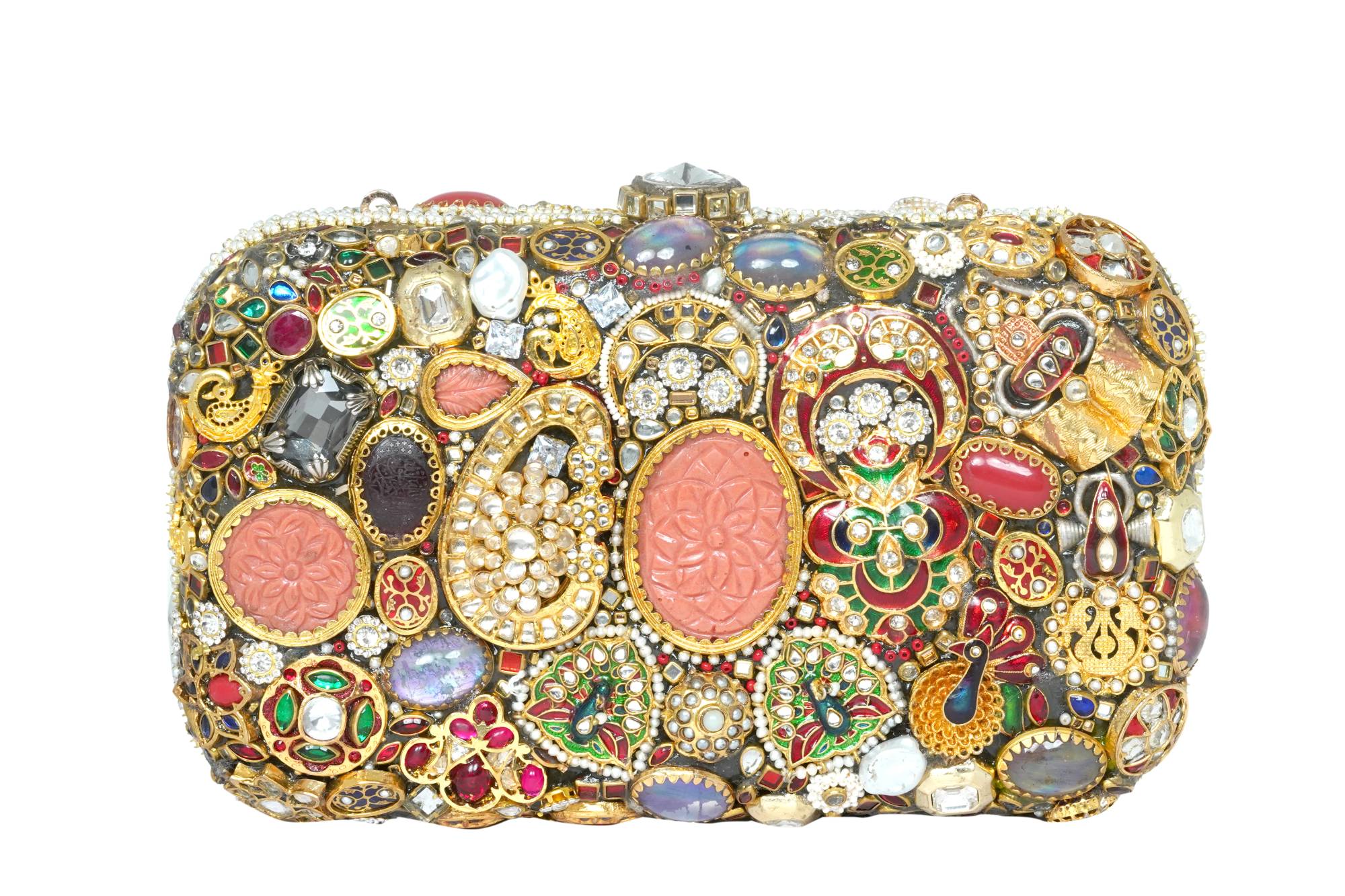 Ornate Embellished Jewel Clutch